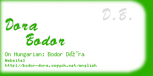 dora bodor business card